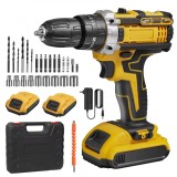 Cumpara ieftin Masina de gaurit cu percutie fara fir, 28 V, 2 setari de viteza, 2 baterii