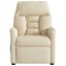 Fotoliu rabatabil electric, crem, material textil - 5