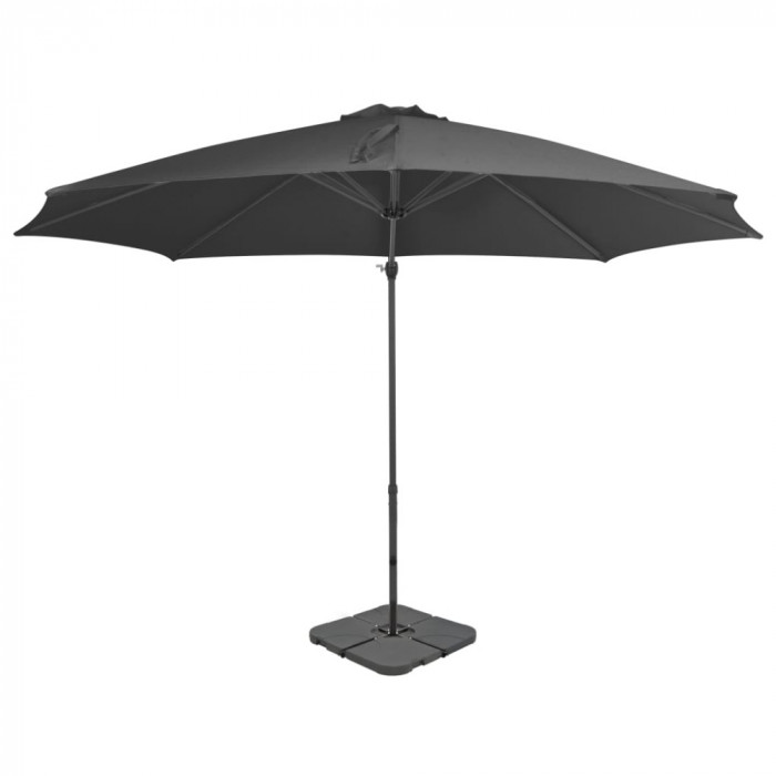 Umbrela de exterior cu baza portabila, antracit GartenMobel Dekor