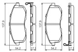BOSCH 0 986 494 572 set placute frana,frana disc