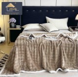 Cumpara ieftin Patura cocolino 200x230cm,gofrata cu bordura alba,bej-F068
