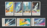 Mongolia 1989 - #507 Explorarea Spatiului 7v MNH