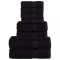 Set de prosoape premium SOLUND, 8 piese, negru, 600 g/m&sup2;