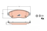 TRW GDB2096 COTEC set placute frana,frana disc