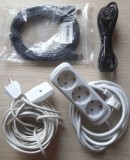 Cablu 5m imprimanta, cablu PC 1m, prelungitor simplu 7m, triplu 3m