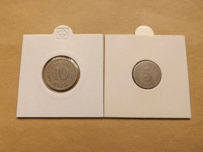 Serbia - Set: 5 para 1904 + 10 para 1884 foto