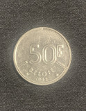 Moneda 50 franci 1992 Belgia, Europa