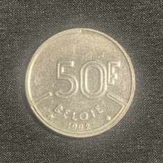 Moneda 50 franci 1992 Belgia