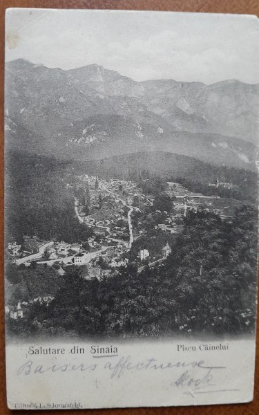 Carte postala, Sinaia, Piscul Cainelui, inceput de secol XX