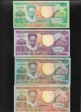 Set Suriname Surinam 25 + 100 + 250 + 500(rar) gulden unc, America Centrala si de Sud