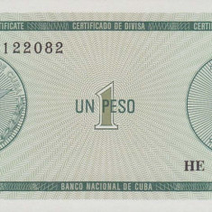 CUBA █ bancnota █ 1 Peso █ 1985 █ P-FX6 █ Serie B █ UNC █ necirculata