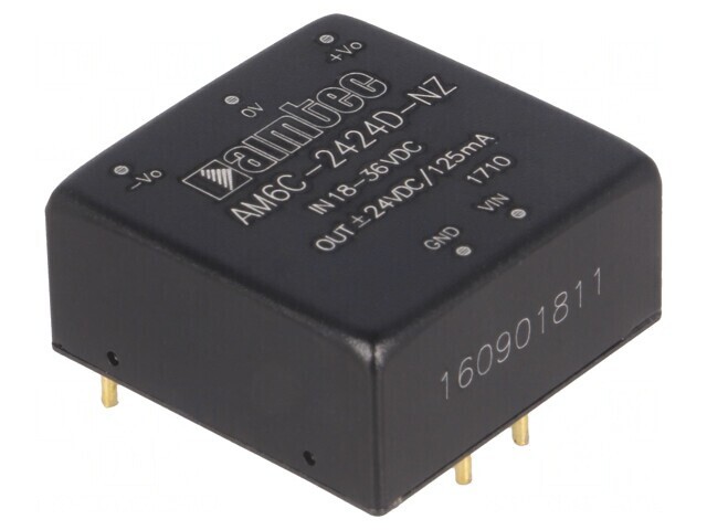 Convertor DC/DC 6W 18-36V la 24V/-24V