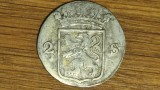 R10 Olanda raritate - republica celor 7 provincii unite - 2 stuivers 1791 - argint, Europa