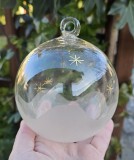 GLOB MARE VINTAGE DIN STICLA TRANSPARENTA