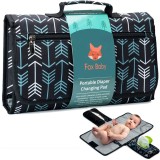 Saltea de &icirc;nfășat portabilă pentru bebeluși, Impermeabilă, cu pernă Memory Foam, Buzunare pentru scutece și șervețele, Ideală acasă și &icirc;n călătorii