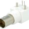 Conector BNC mamă 90&deg; 50&Omega;