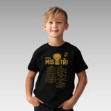 Echipa națională de hochei tricou de copii MISTŘI Ice Hockey World Championship Czechia MS 2024 GOLD EDITION Black - Dětsk&eacute; S 6 - 106 - 116