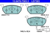 ATE 13.0470-7303.2 ATE Ceramic set placute frana disc