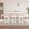 vidaXL Set mobilier de bar, 9 piese, alb, lemn masiv de pin 3124718