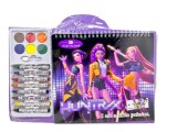 Set de colorat Kpop 3D HUNTER cu caiet acuarele și creioane cerate
