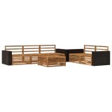vidaXL Set de canapele de exterior 6 pcs natural Lemn Solid de Acacia 3383032