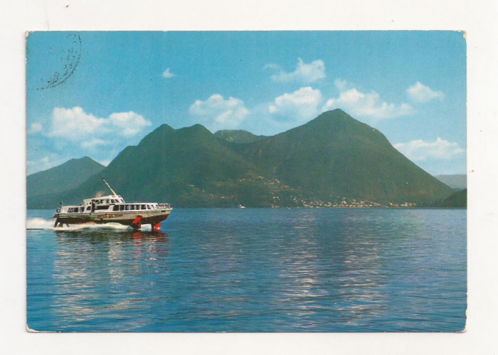 FA9 - Carte Postala-ITALIA- Lago Maggiore, Aliscafo, circulata 1976