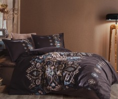 Set de lenjerie pentru pat dublu, Clasy, din bumbac satinat fin, Isola