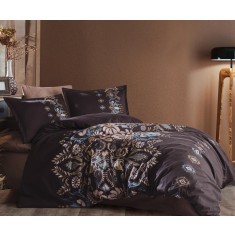 Set de lenjerie pentru pat dublu, Clasy, din bumbac satinat fin, Isola