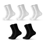 Set 5 perechi de sosete pentru barbati, SS054, Alb/Negru, marime universala