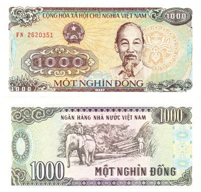 Vietnam 1 000 1000 Dong 1988 P-106 UNC foto