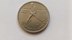Portugalia -5 Escudos 1982-Al 25-lea Campionat Mondial de Hochei cu role foto