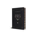 KJV Holy Bible, Giant Print Thinline Large Format, Black Premium Imitation Leath Er with Ribbon Marker, Red Letter, and Thumb Index
