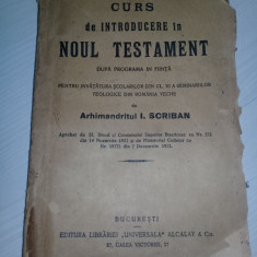 Arhimandritul I.Scriban-Curs de intoducere in Noul Testament(1924),Romania veche