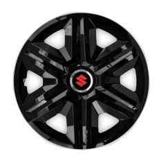 Set 4 capace roti hubcaps fast black R14 pentru gama auto Suzuki foto
