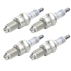 Set 4 Bucati Bujie Scanteie Bosch cu 3 Electrozi, Cheie 20.8mm, Filet M14, Kit Aprindere VW Golf III, Passat, Audi 80