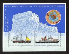 Germania 2001 - Vapoare, Antarctica, bloc neuzat foto