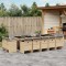 Gossi set mobilier gradina cu perne, 15 piese, bej combinat poliratan