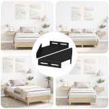 vidaXL Bracket de Colț 2 pcs Negru 138,5 x 50,5 x 16 mm Fier 864822