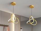 Cumpara ieftin Plafoniera LED 20W, suspendata, Gold, infinit, lumina Calda/Neutra/Rece