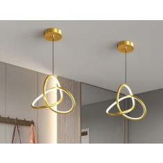 Plafoniera LED 20W, suspendata, Gold, infinit, lumina Calda/Neutra/Rece