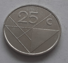 81. Moneda Aruba 25 cents 1998 foto