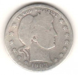 SV * Statele Unite QUARTER DOLLAR / 25 CENTS 1903, America de Nord, Argint