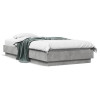 Cadru de pat cu lumini LED, gri beton, 90x190 cm GartenMobel Dekor, vidaXL