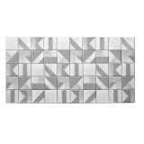 Panou decorativ, PVC, model marmura, geometric, alb si gri, 96x48.5cm, Artool