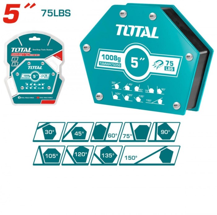 TOTAL - COLTARE MAGNETICE PENTRU SUDURA 5&quot; 30-150 PowerTool TopQuality