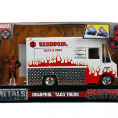 Jada marvel set camionul de mancare scara 1:24 si figurina metalica deadpool