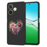 Husa pentru oppo a5 pro 4g / a5 pro 5g, microfibra in interior, catifea matt, dc 4, negru, heart