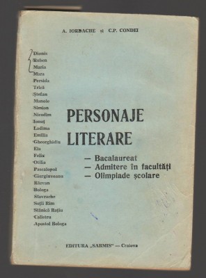 C8618 PERSONAJE LITERARE - IORDACHE. BACALAUREAT, ADMITERE IN FACULTATE, OLIMPIA foto