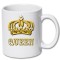 Cana alba personalizata &quot;Queen&quot;, INOVATIX&reg;. 330ml
