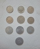Lot 10 monede 1 si 2 marci, GDR si DDR